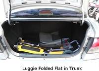 Luggie folded in the car